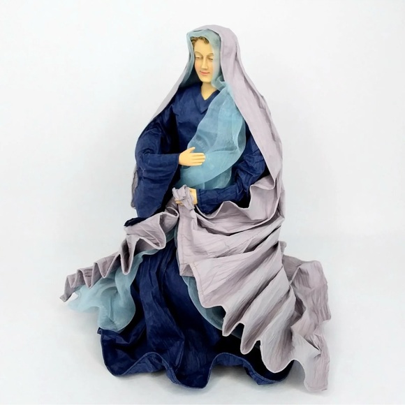 Vintage Holiday Living 6pc Nativity Set Paper Mache Figurines 4-12in Tall - Picture 2 of 8